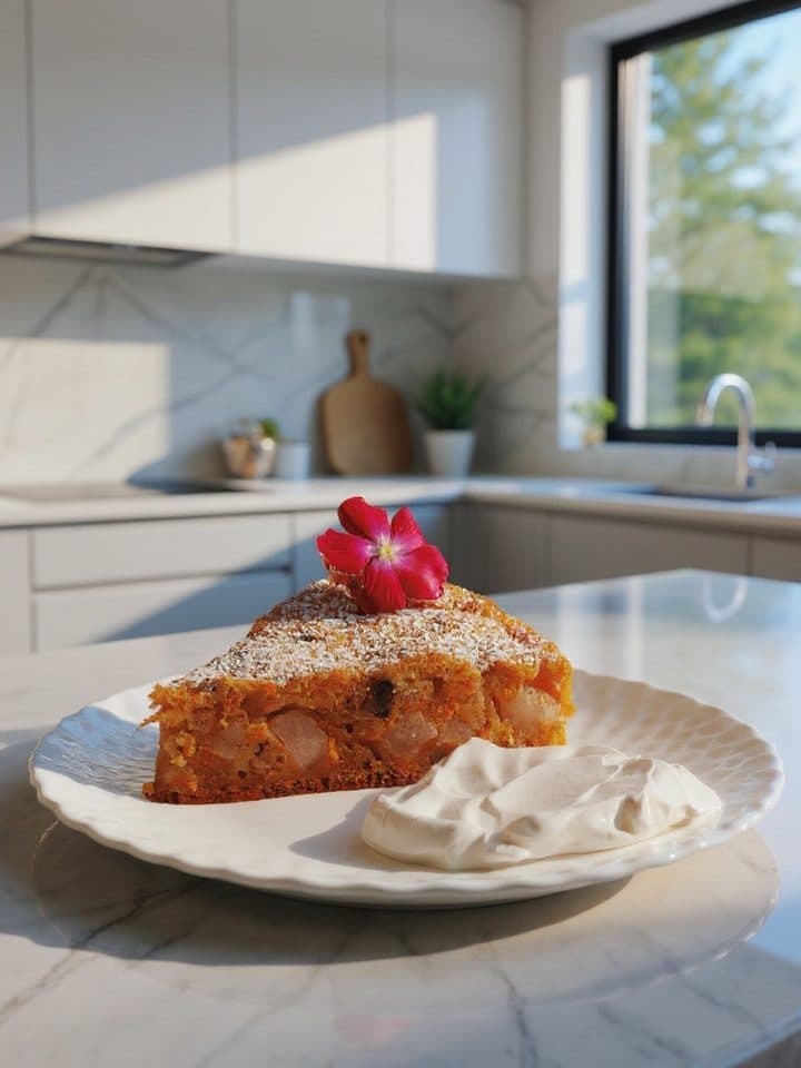 Slice of carrot cake: after editing